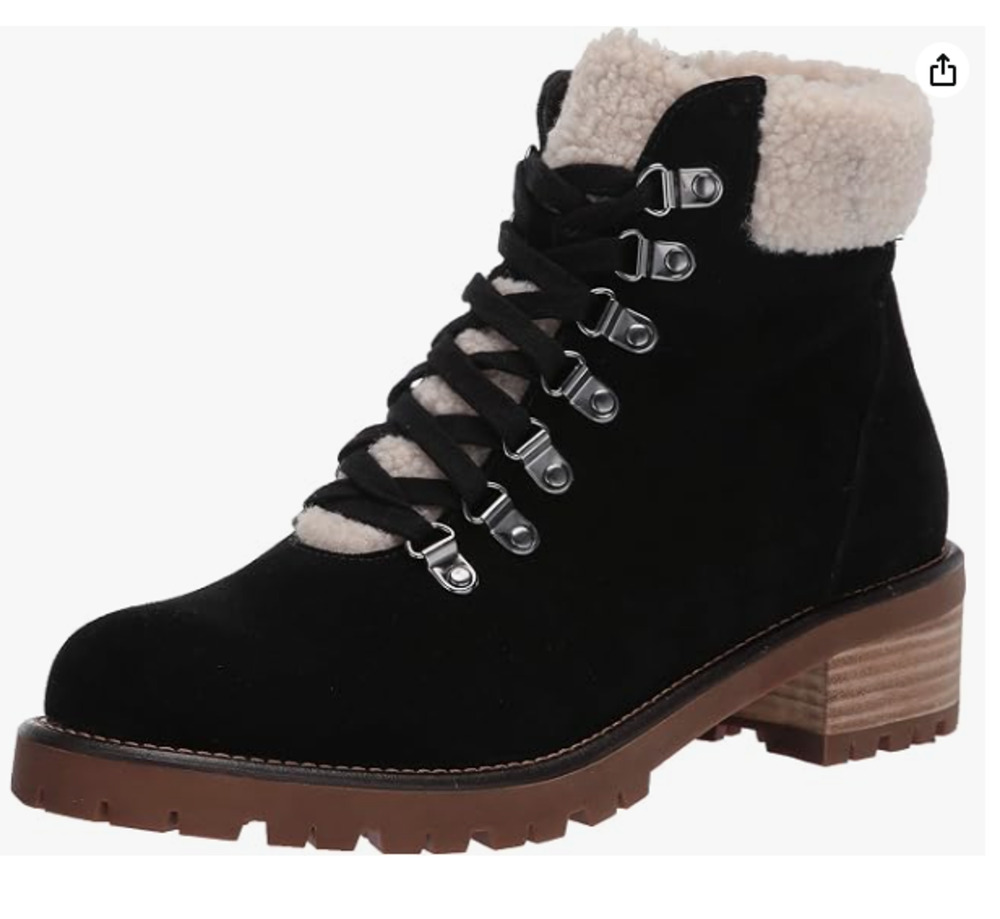 Blondo Melissa Faux Shearling Cuff Waterproof Suede Boot Size 9M